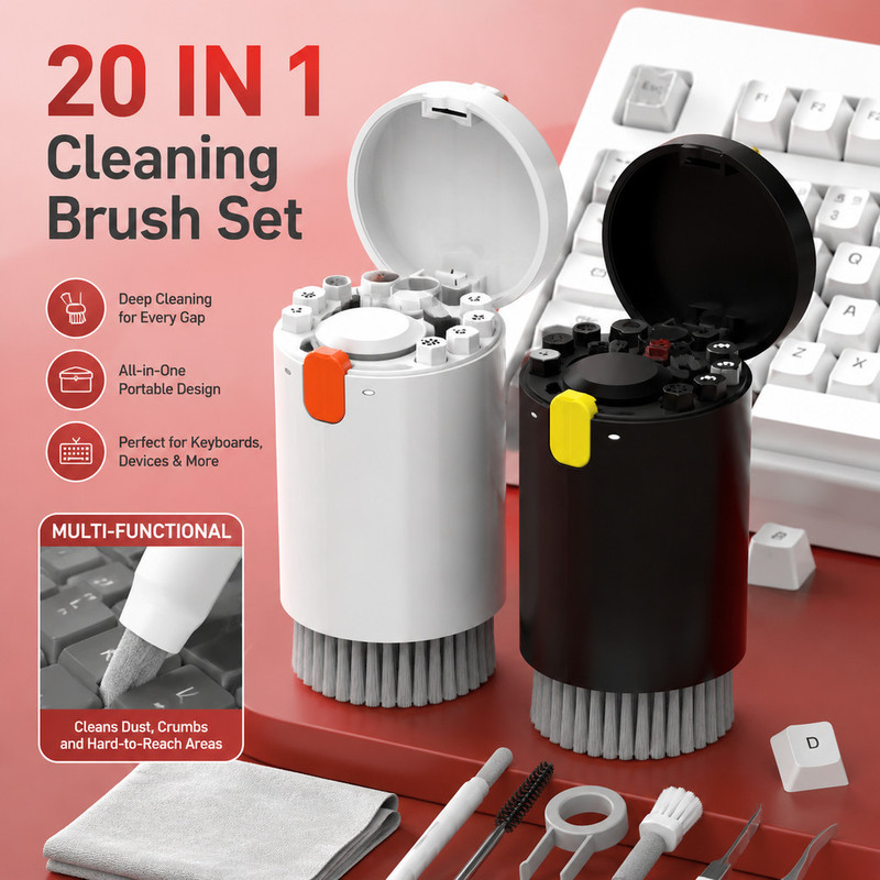 Electronics Repair Workshop - Kit de nettoyage de clavier 20-en-1