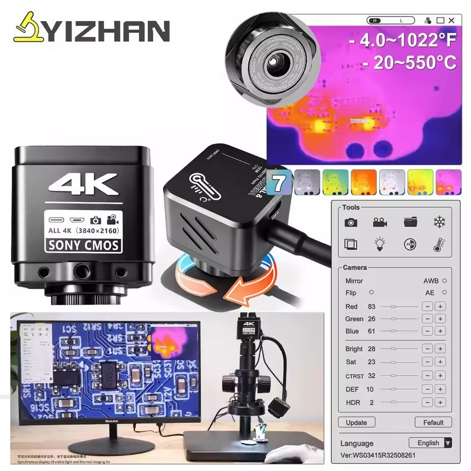 Electronics Repair Tool - Caméra de microscope thermique YIZHAN 256*192